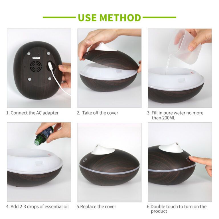 Aromaterapevtski difuzor Aurora - temen les