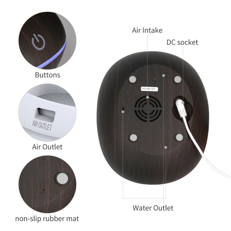 Aromaterapevtski difuzor Aurora - temen les