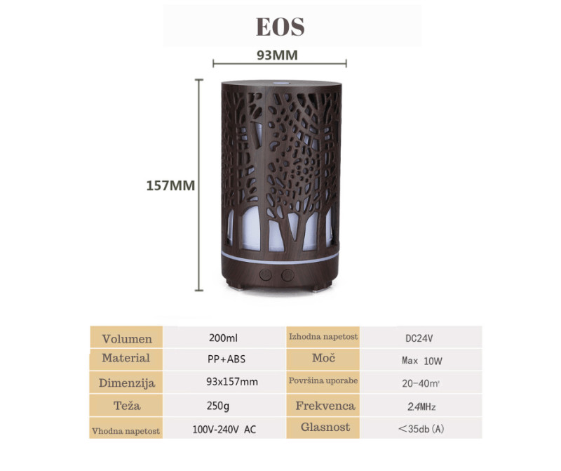 Aroma difuzor za eterična olja - Eos