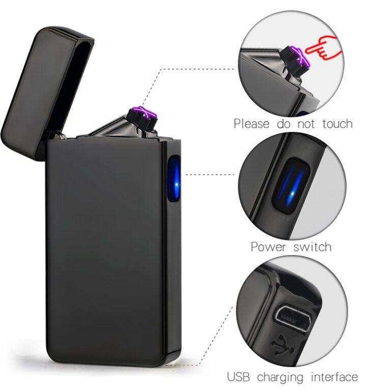 elektricni-usb-vzigalnik-ebony-1 USB plazma elektronski vžigalnik - Ebony