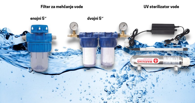 Filter za mehčanje vode ter UV sterilizator vode