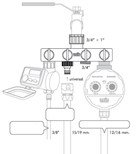 Razdelilec za vodo - 4 izhodi | PIRO namakalni sistemi