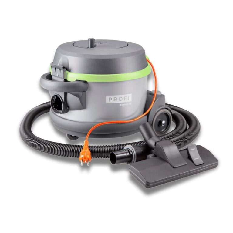 Profesionalni sesalec Master Profi 1009 v limetino zeleni barvi z oranžnim napajalnim kablom.