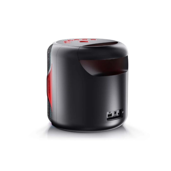 Zadnji del Sharp PS-921 BK prenosnega Bluetooth zvočnika