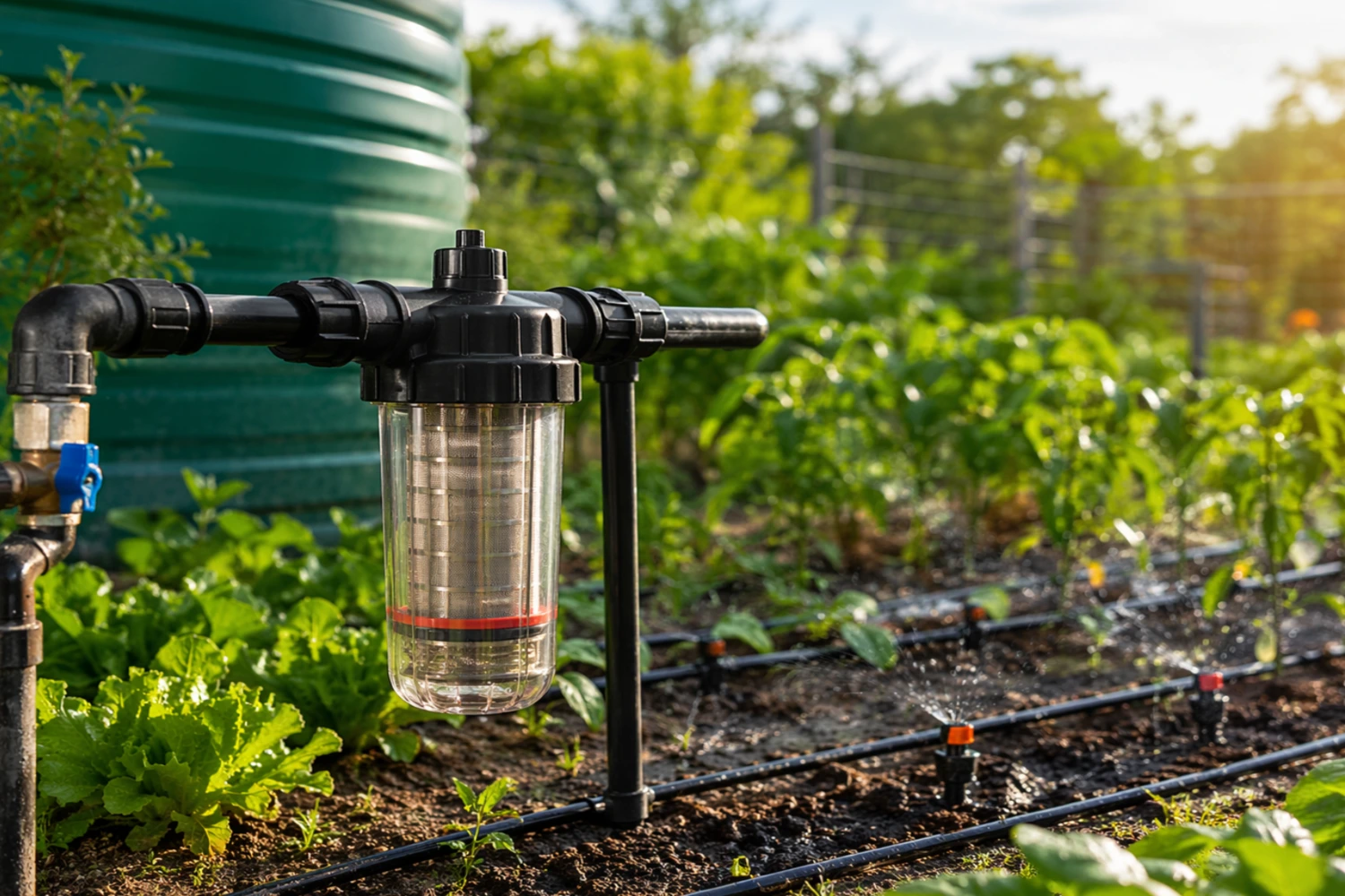 filter za vodo na vrtu