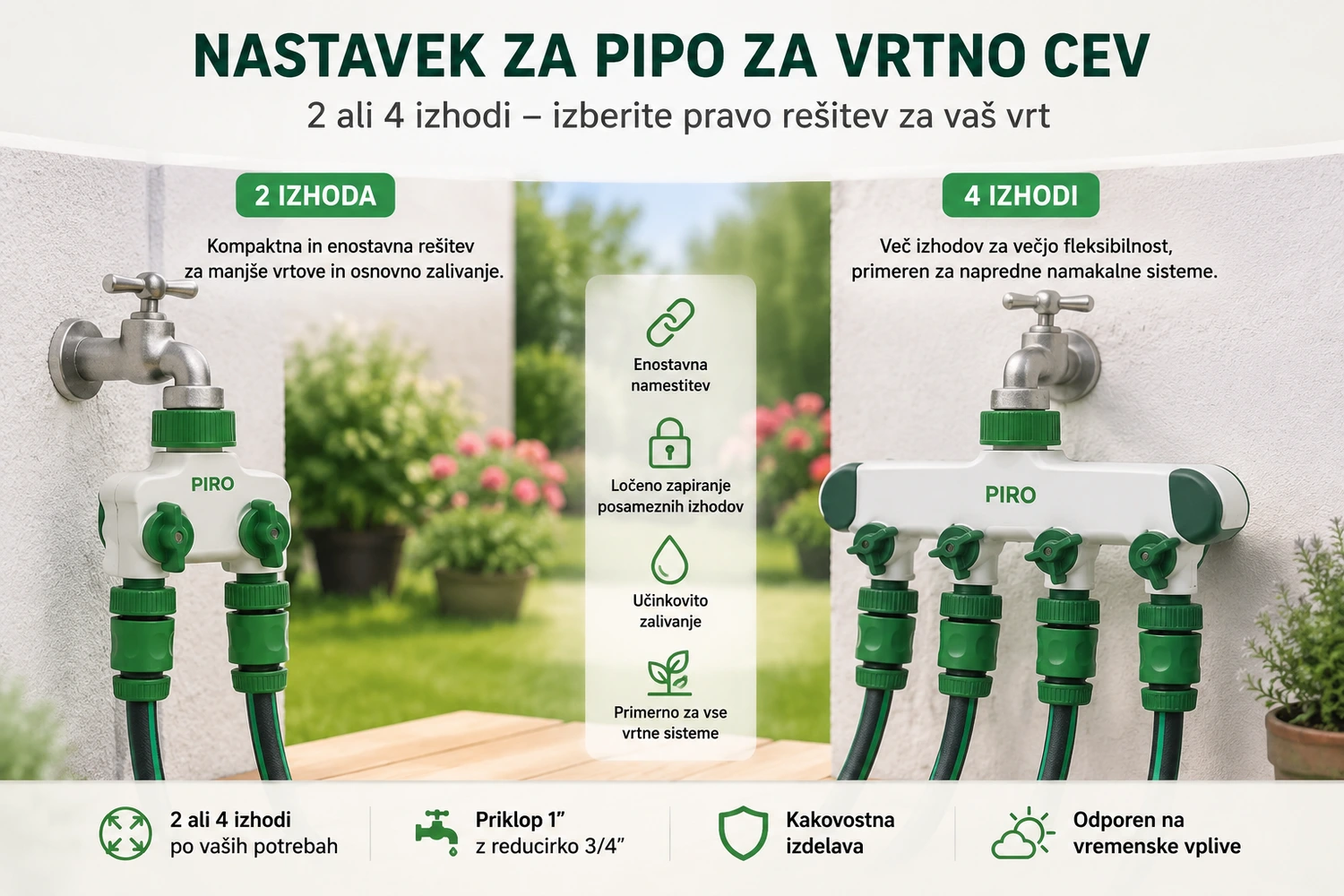 nastavek za pipo za vrtno cev